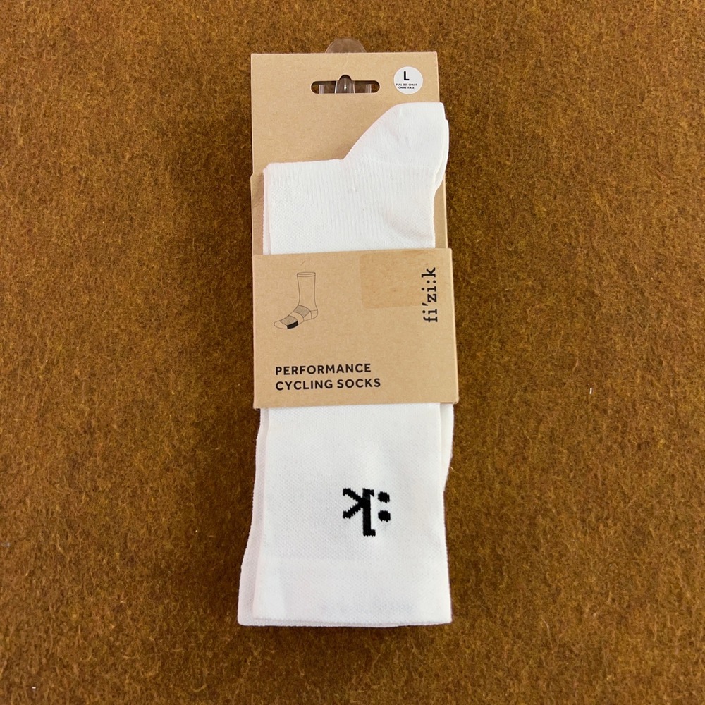 Fizik Unisex Large White Performance Cycling Socks NWT